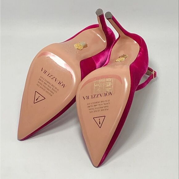 Aquazzura Love Affair Velvet Pumps size 37.5 - Picture 11 of 12